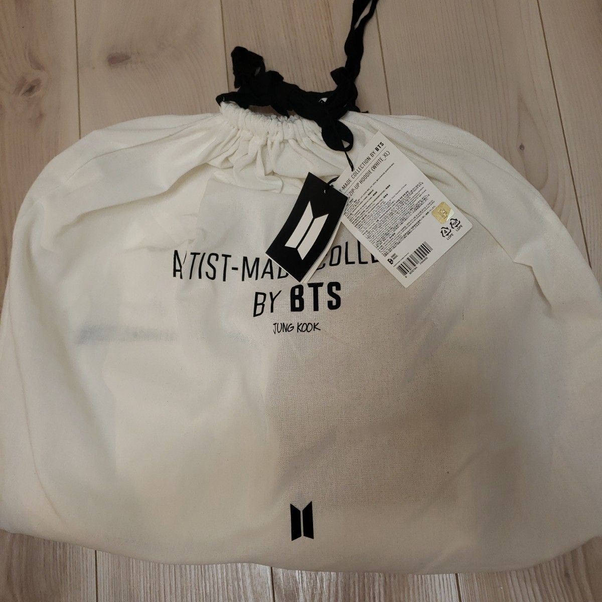 BTS アーティストメイド ジョングク フーディー ホワイトXL|PayPayフリマ