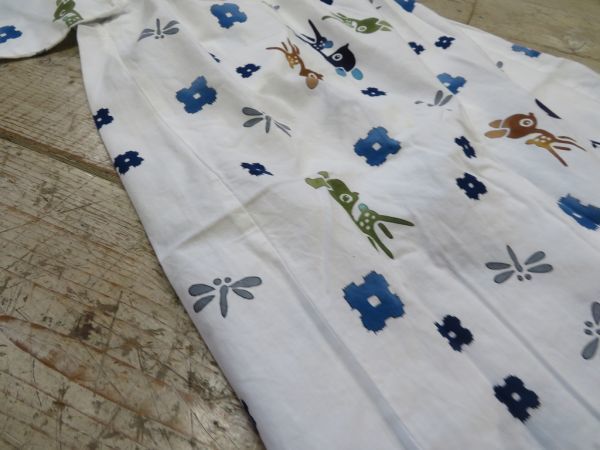 [ Vintage / unused / long-term keeping goods ] 1960-70 period tea agriculture house . shop from go out came for children yukata 1~2 -years old cotton 100% made in Japan for searching = Showa Retro /D0827