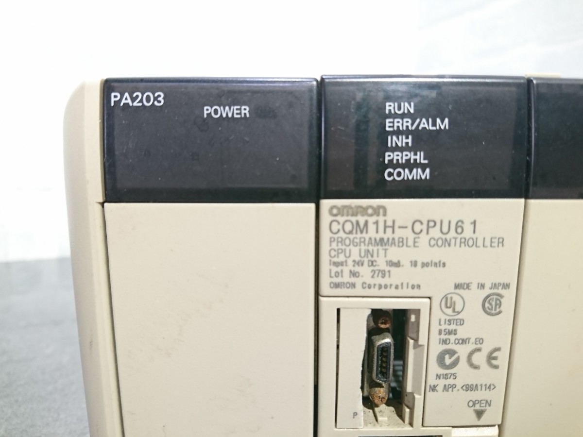 【中古動作品】管1S18 OMRON シーケンサ PA203/ CQM1H-CPU61の画像3