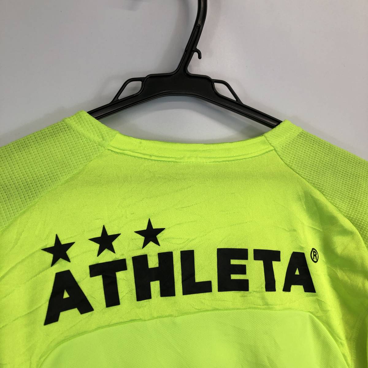 アスレタ ATHLETA 半袖プラクティスシャツ 蛍光イエロー 内タグなし_画像5