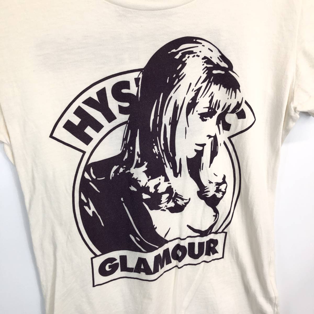 ヒステリックグラマー Hysteric Glamour 半袖Tシャツ　ホワイト フリーサイズ コットン１００ ０１２３CT11