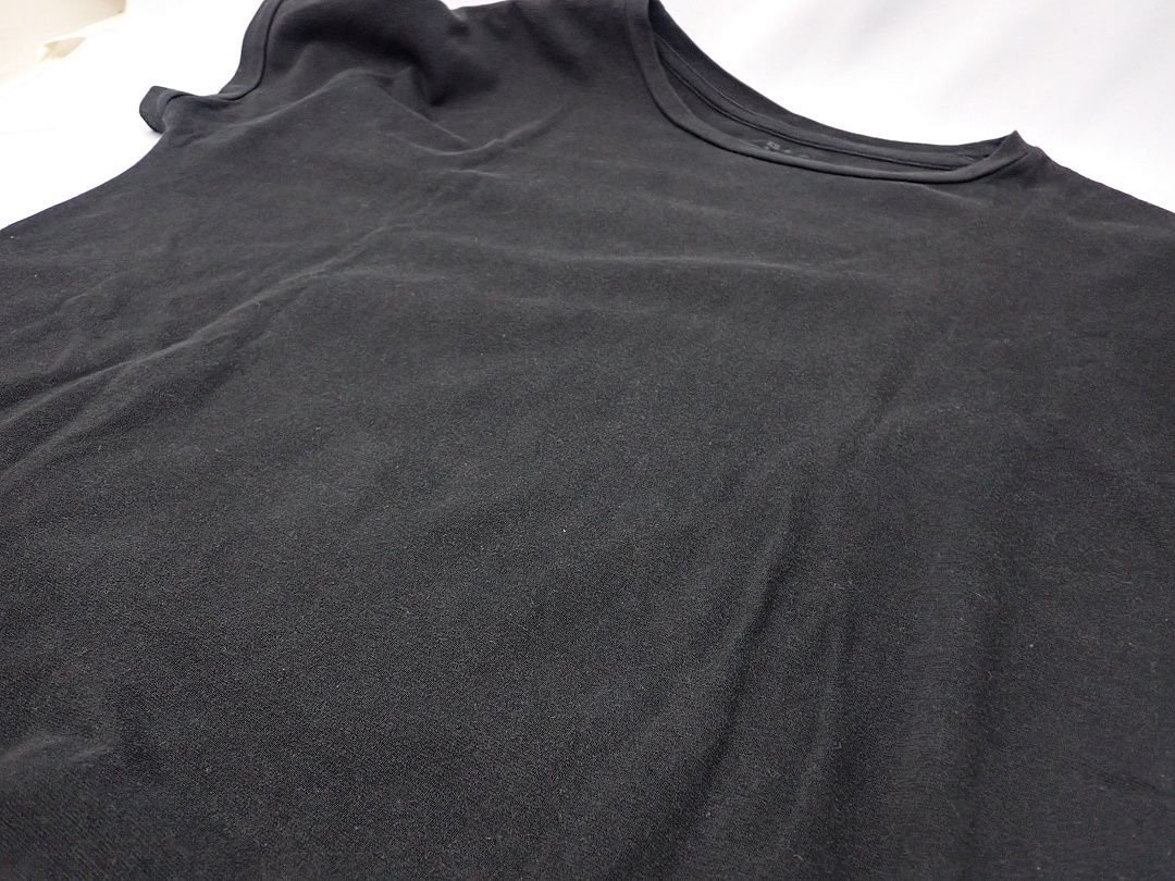 無印良品 レディース コットン クルーネック 半袖 Tシャツ ブラック XS-S 中古B 【送料無料】 A-7895_画像5