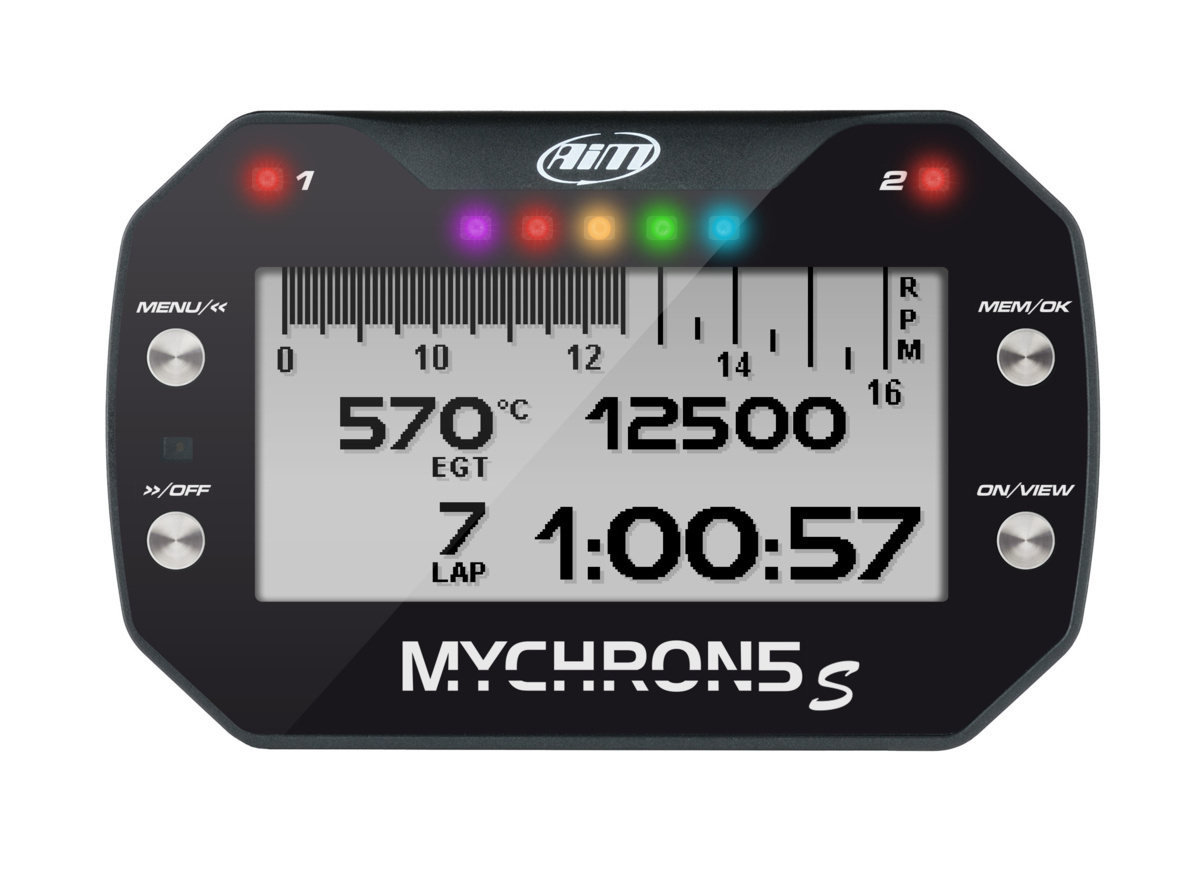 AIM MYCHRON5S 公認排気温度センサー付き レーシングカート用GPSデーターロガー ラップタイマー 正規輸入品