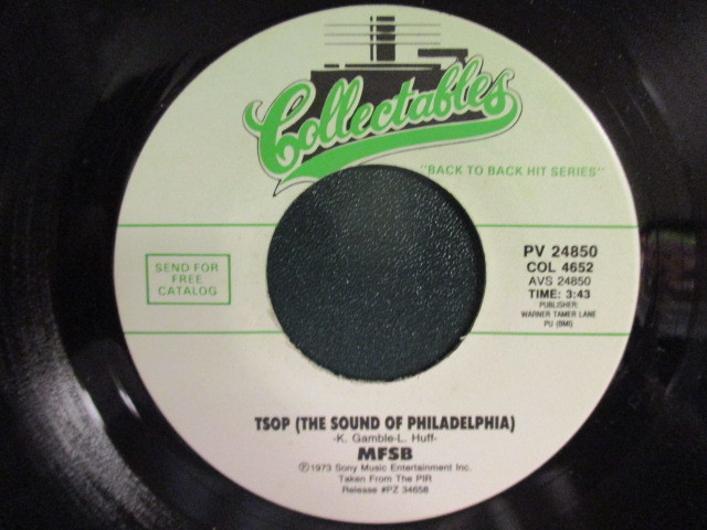 MFSB ： Love Is The Message 7'' / 45s (( Gamble & Huff )) c/w TSOP( The Sound Of Philadelphia ) (( 落札5点で送料当方負担_画像2