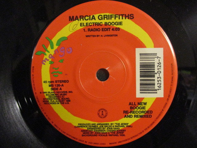 Marcia Griffiths ： Electric Boogie 7'' / 45s (( New Jack Swing / Disco ))(( 落札5点で送料当方負担_画像1