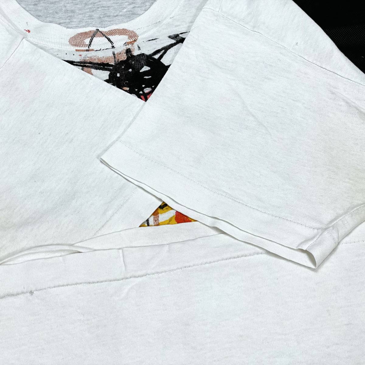 1980'S アメリカ製 落書き風アートプリント Tシャツ sizeXL