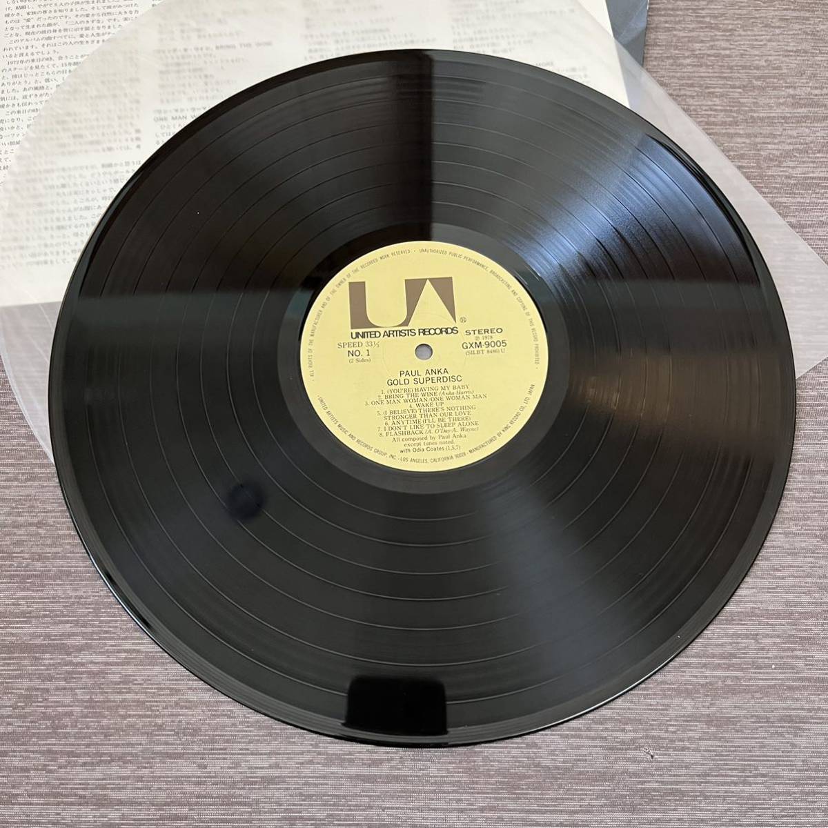 【国内盤掛帯付】PAUL ANKA GOLD SUPERDISC ポールアンカ / LP レコード / GXM9005 / ライナー有 / 洋楽ポップス /_画像7