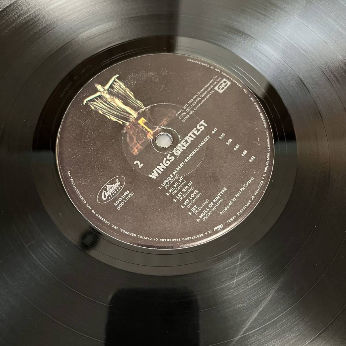 【US盤米盤】WINGS GREATEST ウイングス ポールマッカートニー / LP レコード / SOO-11905 / スリーブ有 / 洋楽ロック /_画像9