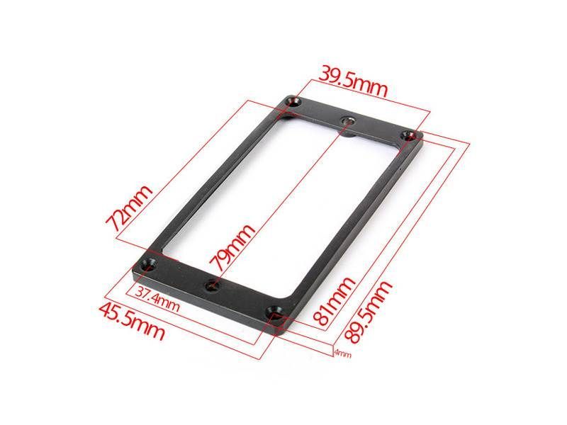 エレキギターハムバッカーピックアップ用エスカッション フラットトップ用 厚さ5MM横86MM縦45.5MM#シルバー_画像3