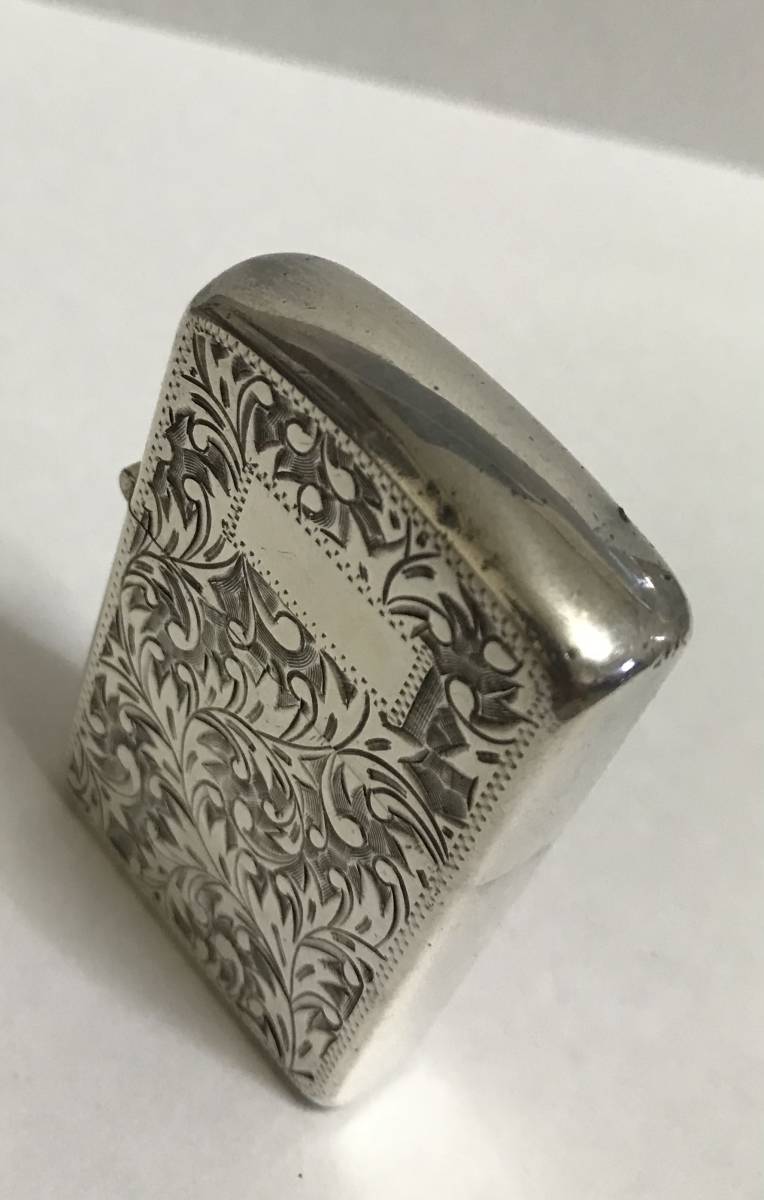 SILVER 950 オイルライター アラベスク模様 唐草模様 両面 2面 彫刻