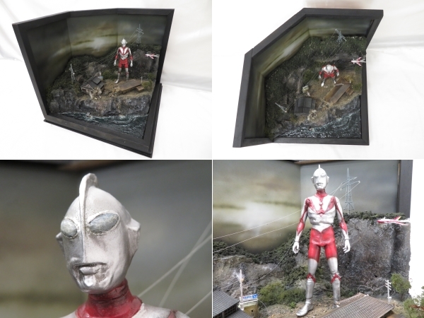 奧特曼/ Diorama /成品/帶丙烯酸外殼[K] 原文:ウルトラマン/ジオラマ/完成品/アクリルケース付　[K]