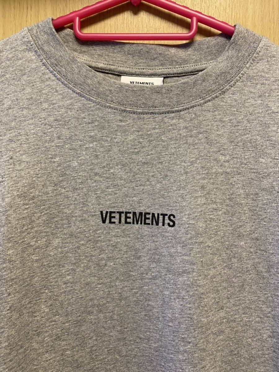 正規 未使用 21SS VETEMENTS ヴェトモン バック ロゴ パッチ クルー