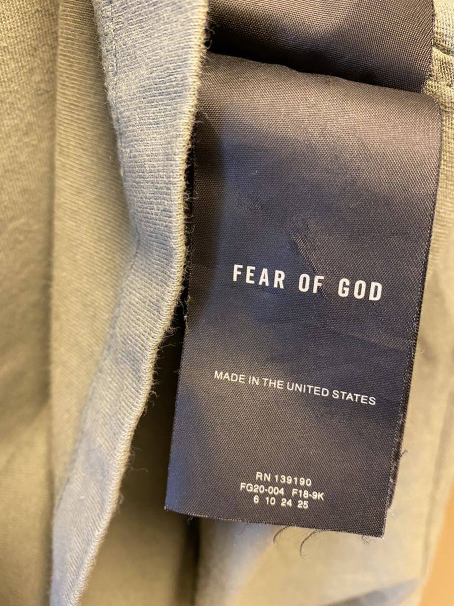 正規 19SS FEAR OF GOD フィア オブ ゴッド 6th FG リフレクション ロゴ インサイドアウト Tシャツ カーキ S RN 139190 FG20-004_画像5