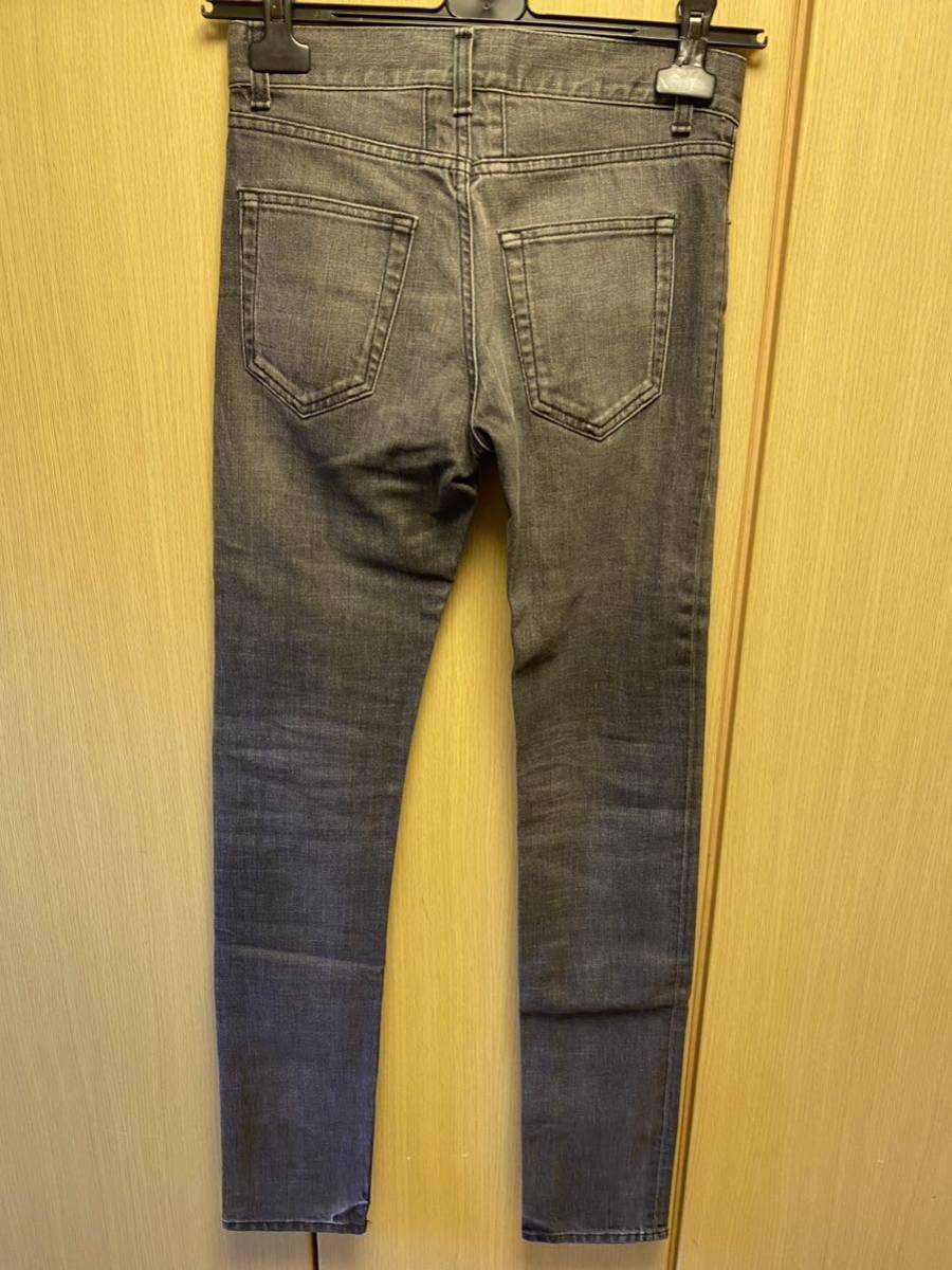 正規 13SS Saint Laurent Paris サンローランパリ Hedi Slimane エディ スリマン D02 スキニー ストレッチ デニム 黒 28 321820 YV087