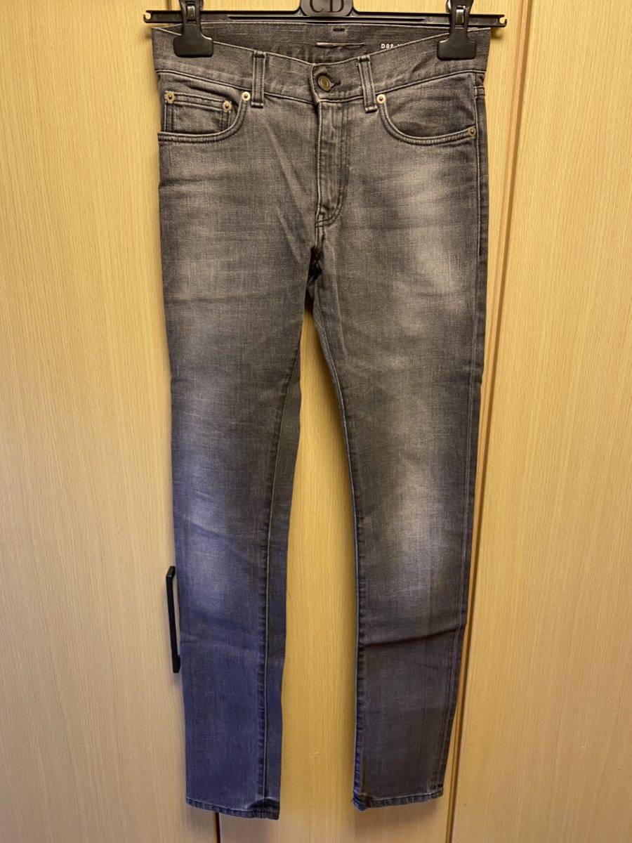 正規 13SS Saint Laurent Paris サンローランパリ Hedi Slimane エディ スリマン D02 スキニー ストレッチ デニム 黒 28 321820 YV087