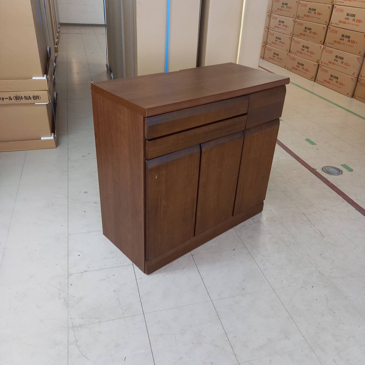  unused with translation natural tree .PC desk width approximately 90 made in Japan final product Brown wooden writing desk desk personal computer Lux rim Northern Europe living storage 