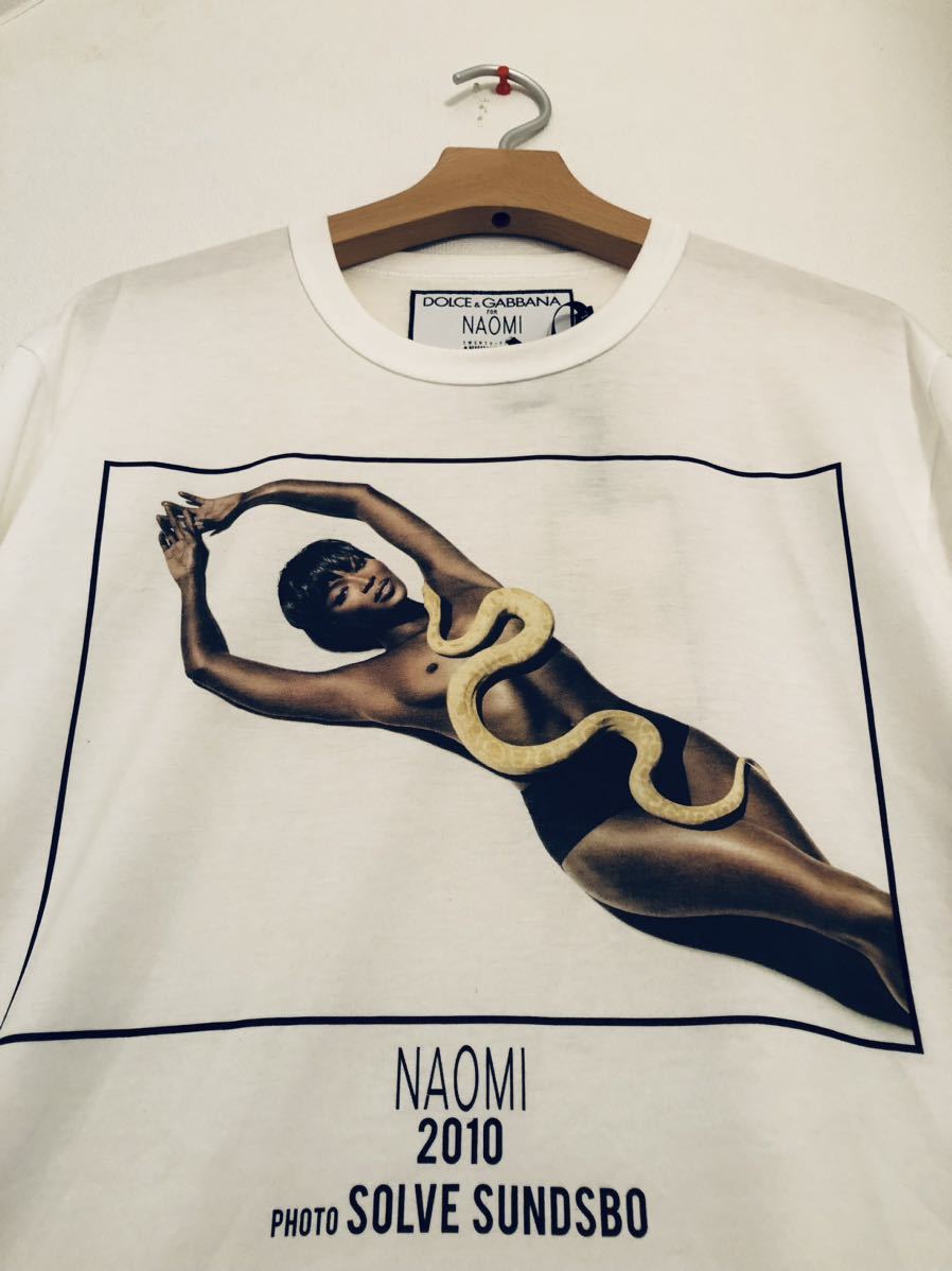 ビンテージ Dolce & Gabbana ドルチェ＆ガッバーナ Naomi Campbell ナオミキャンベル Bruce Weber  ブルースウェーバー フォト Tシャツ XL