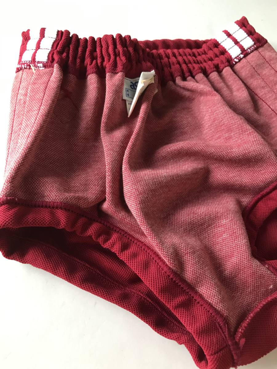  that time thing unused dead stock Asics woman for knitted shorts product number :U-761 color : wine × white size :S TM8886