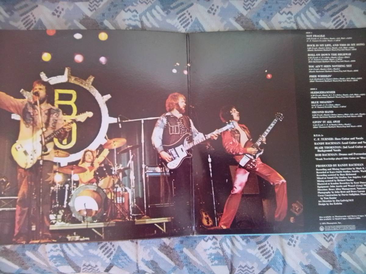 ハードロックレコード　LP★Bachman-Turner Overdrive バックマン・ターナー・オーバードライブ ／Not Fragile（1974年）エンボスジャケ_画像4