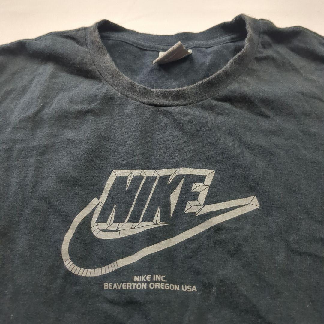 NIKE 半袖Ｔシャツ　センターロゴプリント　メンズＳ黒　c6