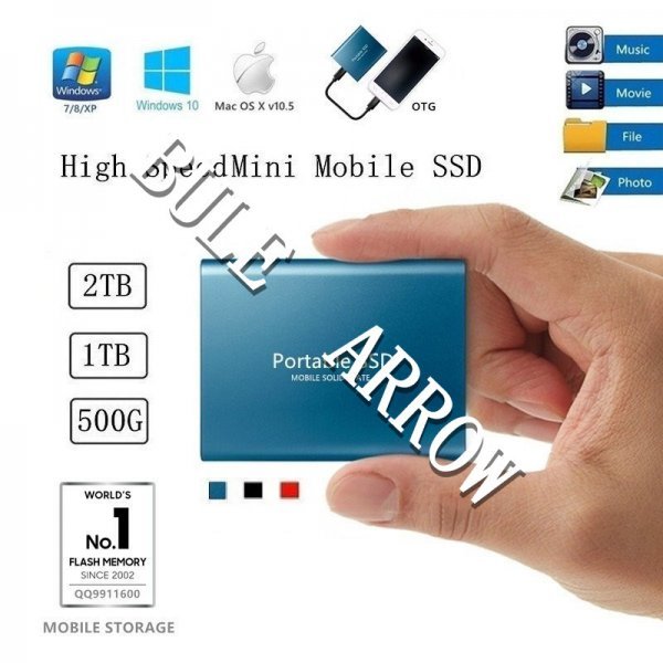 外付けSSD ポータブルSSD 外付けハードディス超薄型ポータブル