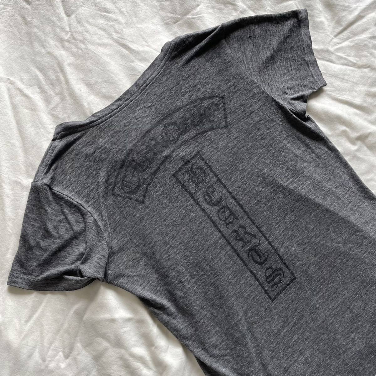 CHROME HEARTS クロムハーツ バックロゴプリント tシャツ グレー M USA