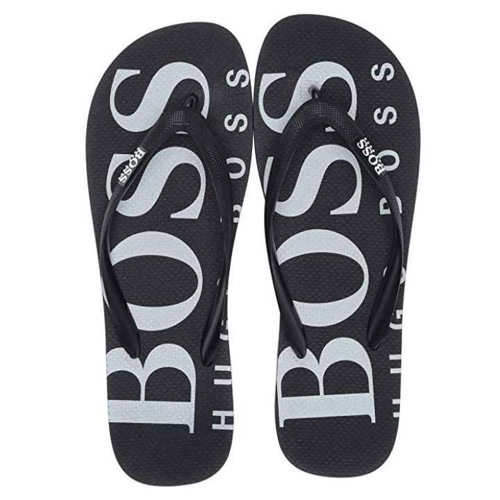 ヒューゴボス Hugo Boss Wave Thong Rubber Sandal Flip-Flop ヒューゴボス サンダルブラック 24-25cm hb50388497black7_画像1