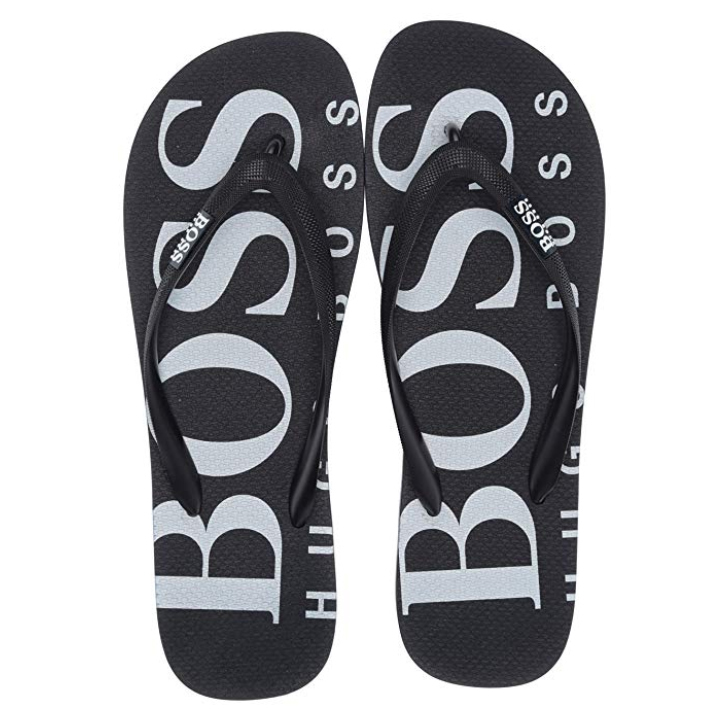 ヒューゴボス Hugo Boss Wave Thong Rubber Sandal Flip-Flop ヒューゴボス サンダルブラック 26-27cm hb50388497black9_画像1