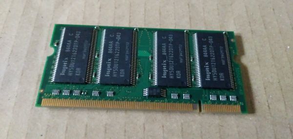 【 ジャンク 】　 No.１５５　ノートPC用メモリー　Buffalo製　DDR　DN333-A512M　５１２MB_裏側　両面実装