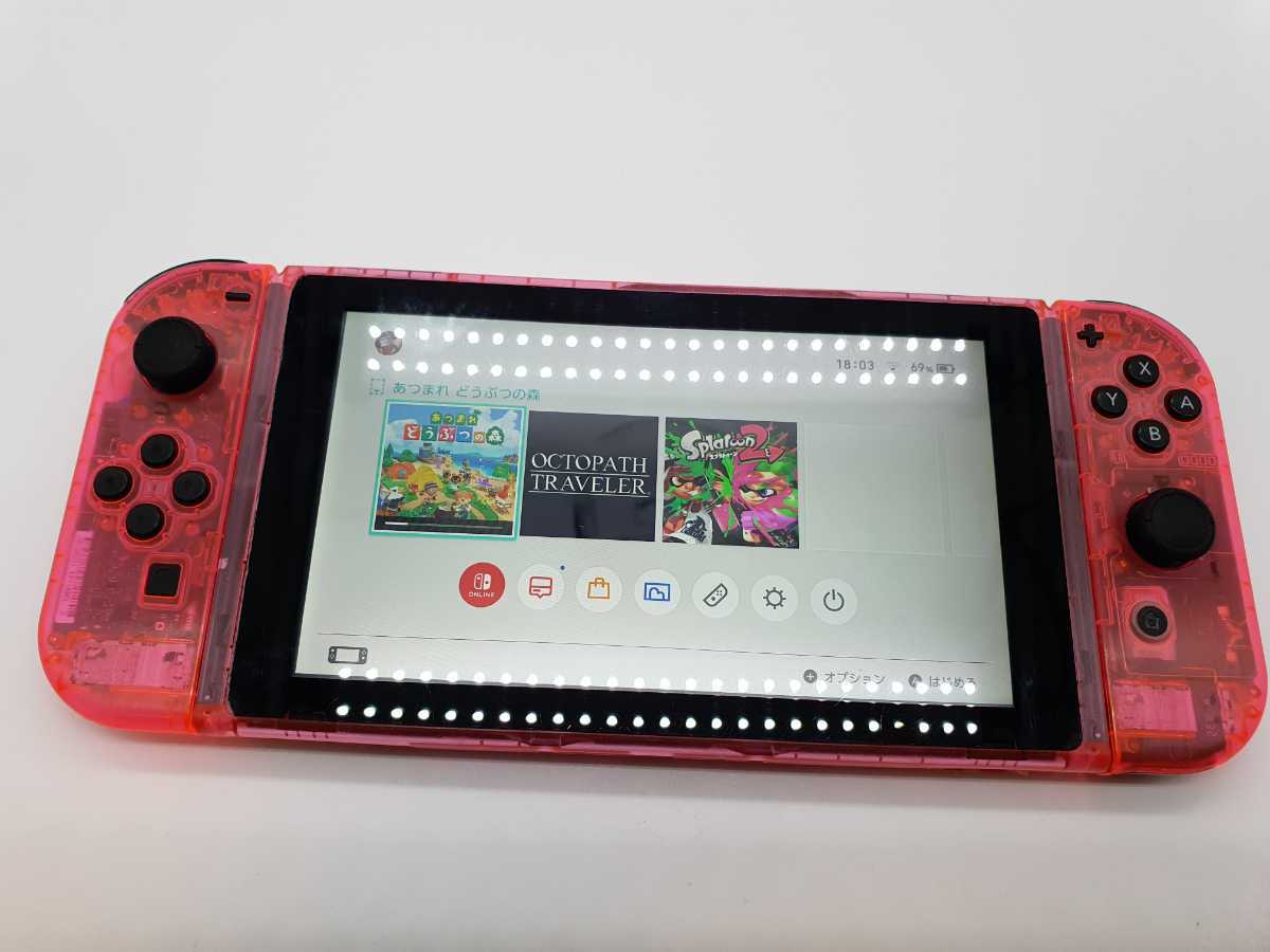 激レア 送料込 未対策機スーパーカスタムカラーピンク 任天堂 Nintendo Switch ニンテンドースイッチ本体 ジョイコンセット