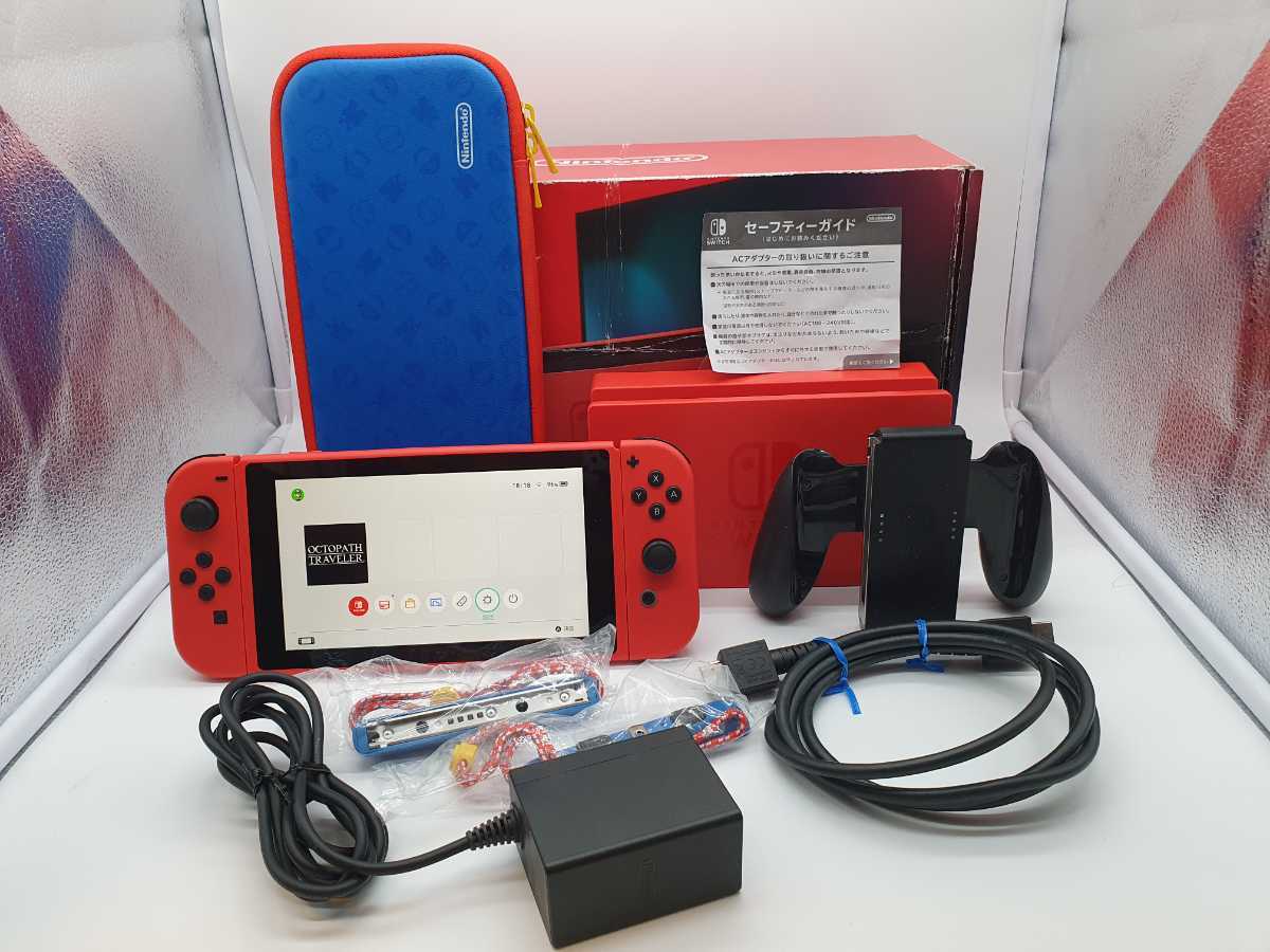 送料込 バッテリー強化版　マリオカラー　フルセット　任天堂 Nintendo Switch ニンテンドースイッチ本体 ジョイコン　SET