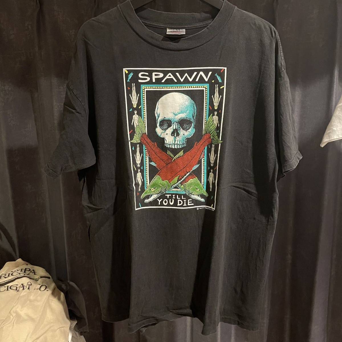 90年代 RAY TROL SPAWN TILL YOU DIE アートプリント Tシャツ メンズL ビンテージ