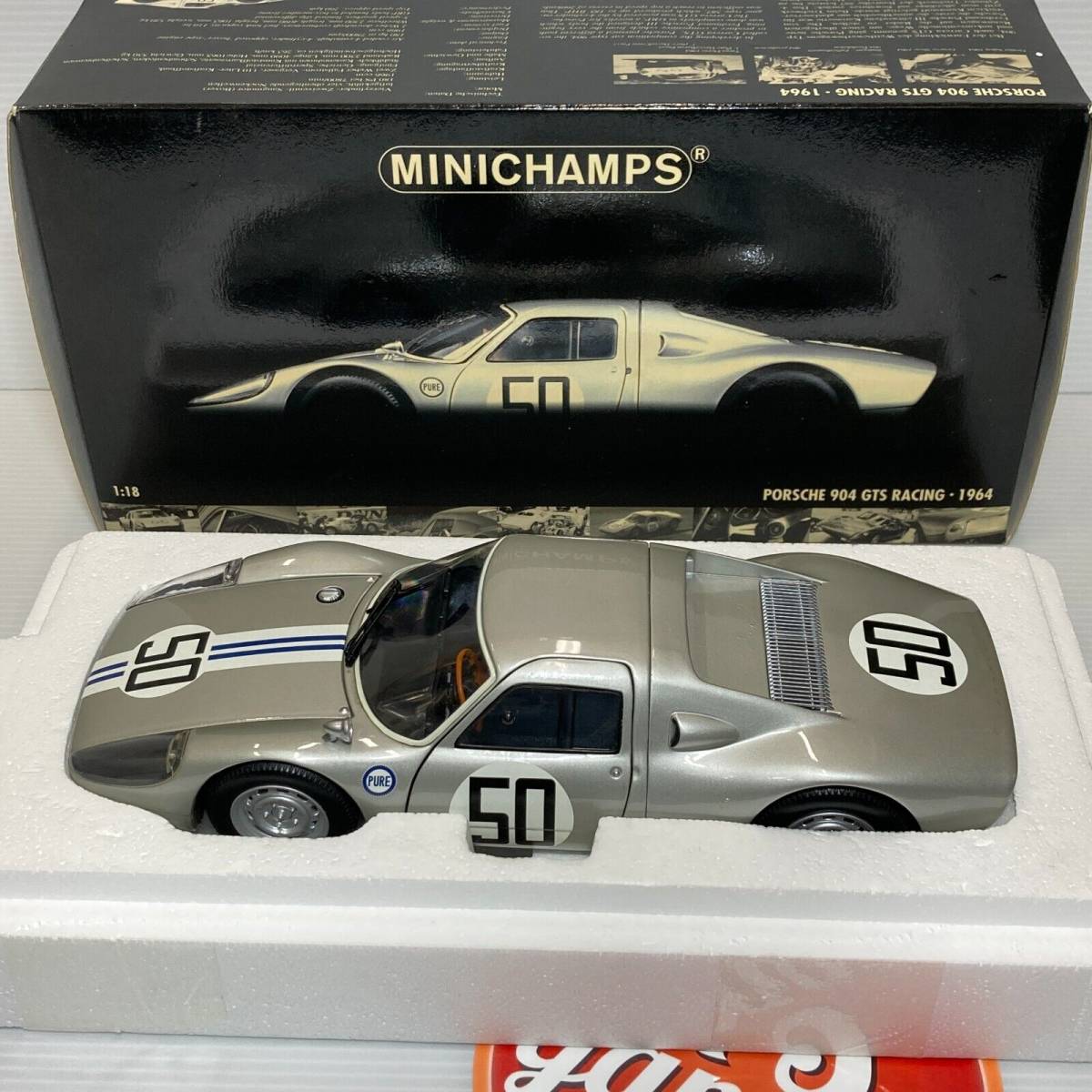 1/18 ミニチャンプス ポルシェ 904 GTS レーシング Racing 1964 #50 シルバー Silver 180646750 MINICHAMPS
