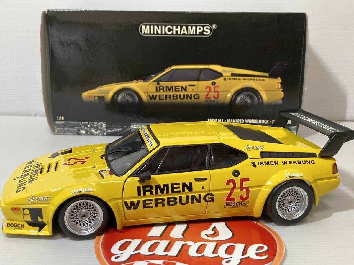 1/18 ミニチャンプス BMW M1 プロカー Procar マンフレッド・ヴィンケルホック　Manfred Winkelhock DRM 1980 #25 Yellow 180802925_画像1