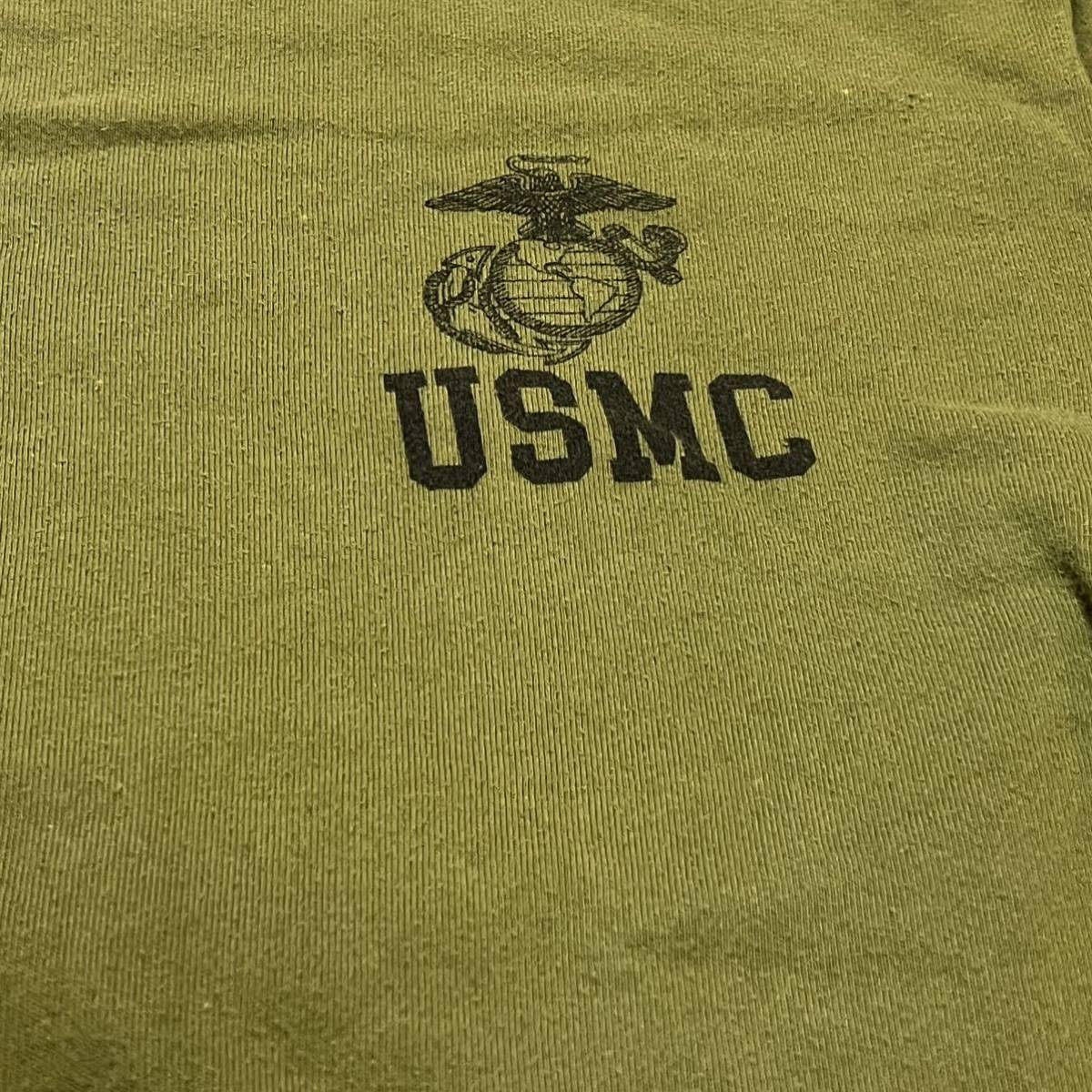 米軍放出品 Tシャツ　 LARGE スウェットトレーナー USMC ランニング　トレーニング　 OD (INV DE76)_画像5