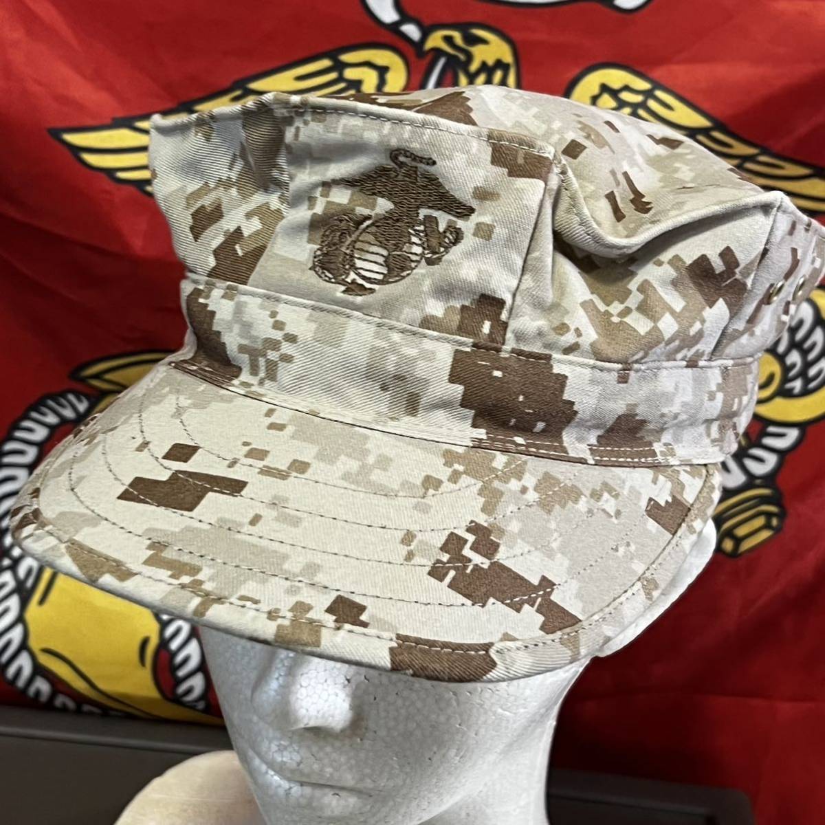 米軍海兵隊 放出品USMC デザートマーパット キャップ キャンプ アウトドア おしゃれ サバゲ MEDIUM (INV FG58)の画像1