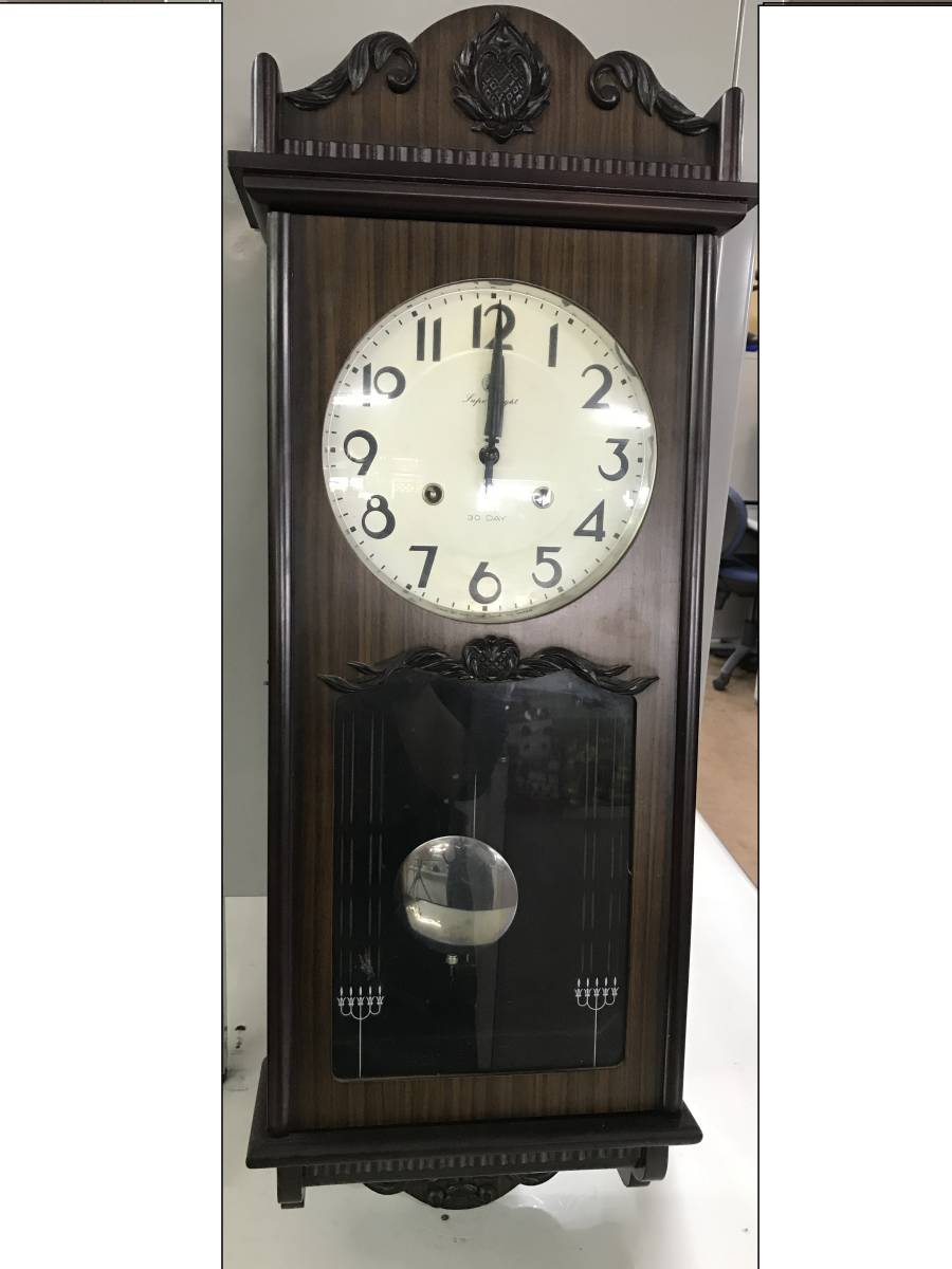 *yaYS2435* большой 80cm Showa Retro Aichi часы aichi zen мой тип орнамент настенные часы ... часы настенные часы из дерева большой часы аналог автоматический ECM