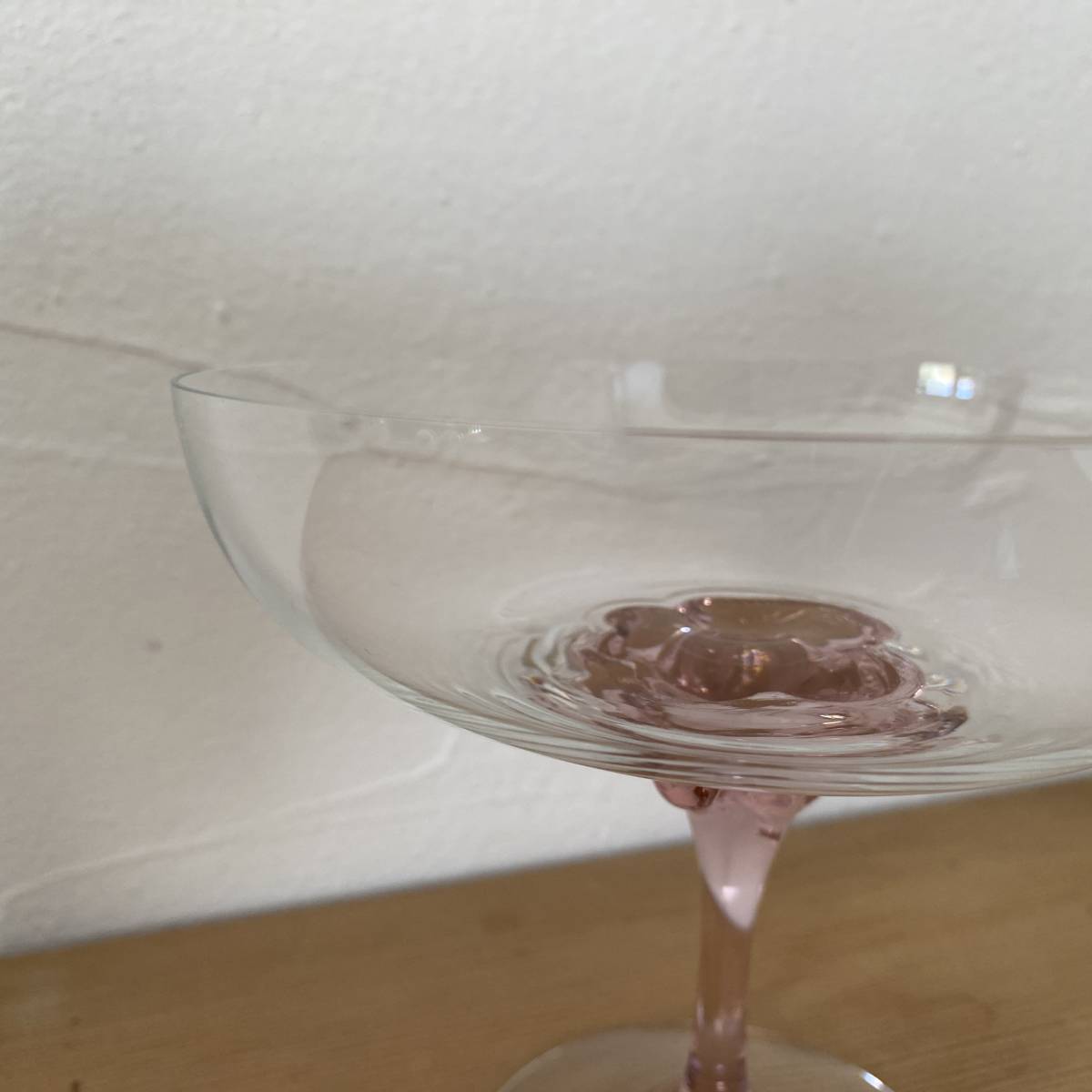 コスタボダ SUGAR DANDY クープグラス 直径14cm 高台 ガラス器 フルーツ デザート シャンパングラス ピンク [2307okd]の画像6