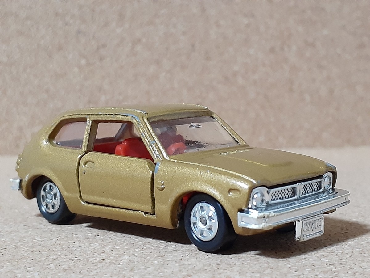 ◇日本製トミカ(旧ホイール)(1/57)◇ホンダ・シビック・GL(SB(初代)/茶