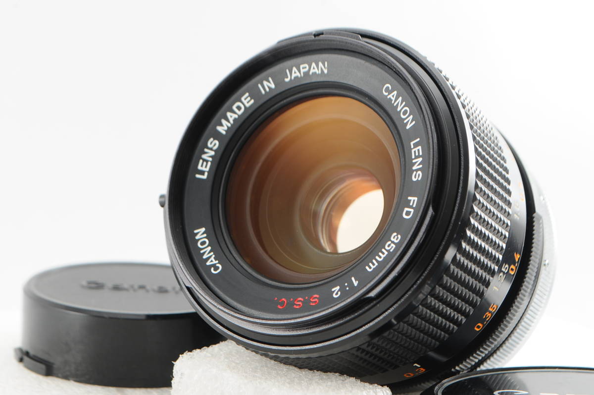 ☆希少・極上美品☆ CANON キヤノンLENS FD 35mm F2 S.S.C. 絞り〇
