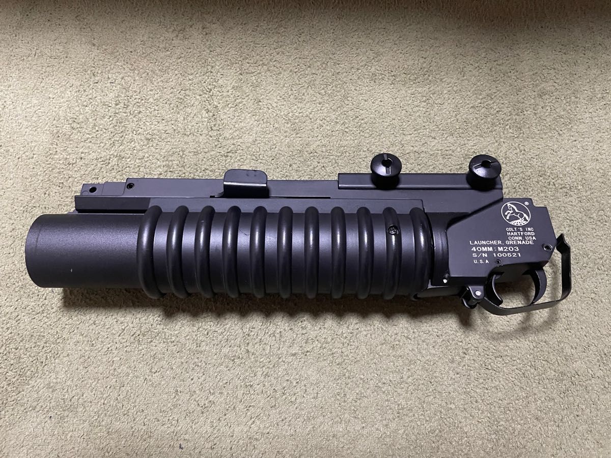 G&P グレネードランチャー M203 M4 COLT メタルボディ 刻印 CAW リアル