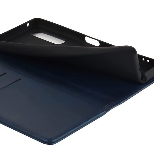 【新品】ストラップ付き 手帳型 Xperia 10 IV ケース ネイビー マグネット スマホケース カバー 携帯ケース 手帳ケース カード収納の画像4