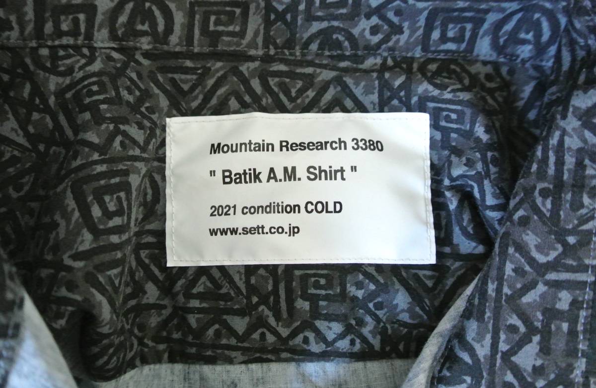 Mountain Research マウンテンリサーチ シャツ　BATIC A.M. SHIRT　チャコールグレー_画像3