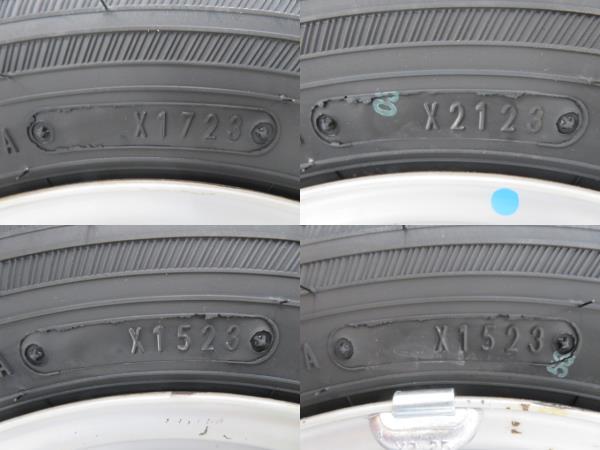 新品タイヤ 中古鉄ホイールセット 145R12 6PR LT 12インチ 12x3.5B 4穴 PCD100 145/80R12 80/78N LT相当 冬 ミツビシ a18330_画像6