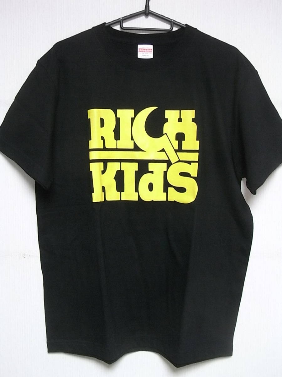 即決★新品★70'Sパンク関連バンドＴシャツ★リッチ・キッズ★RICH KIDS★ブラックボディ×イエロープリント★S/M/L/XLサイズ対応可能_画像1