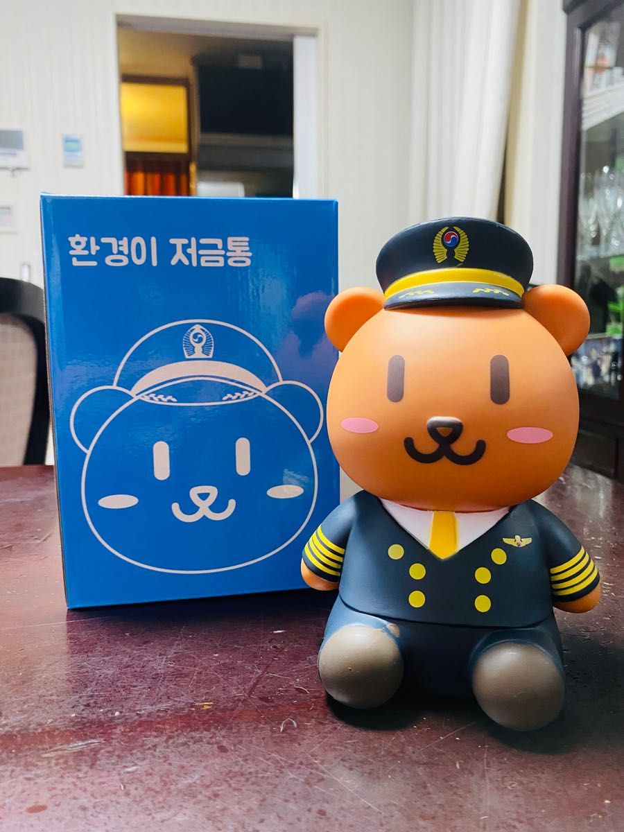 大韓航空　Korean air テディベア   貯金箱 