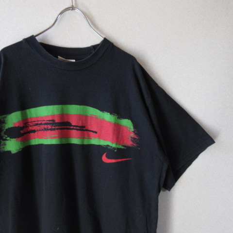 ○NIKE ナイキ テニス◆90s 90年代 Tシャツ カットソー 両面プリント 古着 ヴィンテージ◆メンズ ブラック Mサイズ_画像1