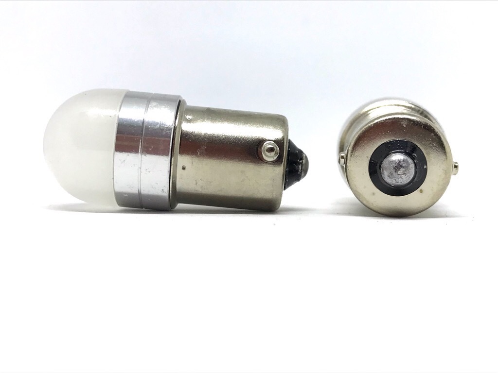 24V用 LED S25 Ba15s 180° シングル球 マーカー球 2個セット ドーム ホワイト白 クリア 全国送料無料_画像3