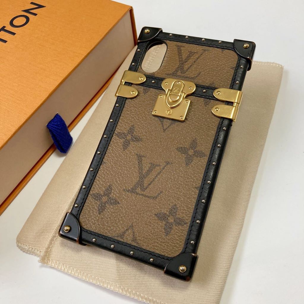 ★LOUIS VUITTON ヴィトン iPhoneケース iPhone X / XS 用 アイトランク M62619 モノグラムリバース  中古【鑑定済み 本物保証】