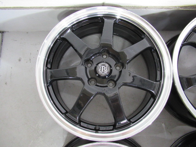 激安即決！LEHRMEISTER BRANDLE-LINE AGLIANICO 17×7.0J 114.3-5H+48 73Φ 中古アルミホイール 4本 ノア VOXY エスティマ ステップW 等_17-7.0J 114.3-5H+48 73Φ